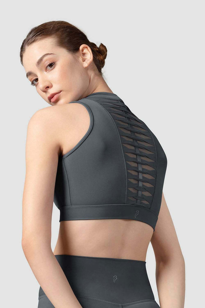 Ladies Alix Zip Front Crop Top - BLOCH UK