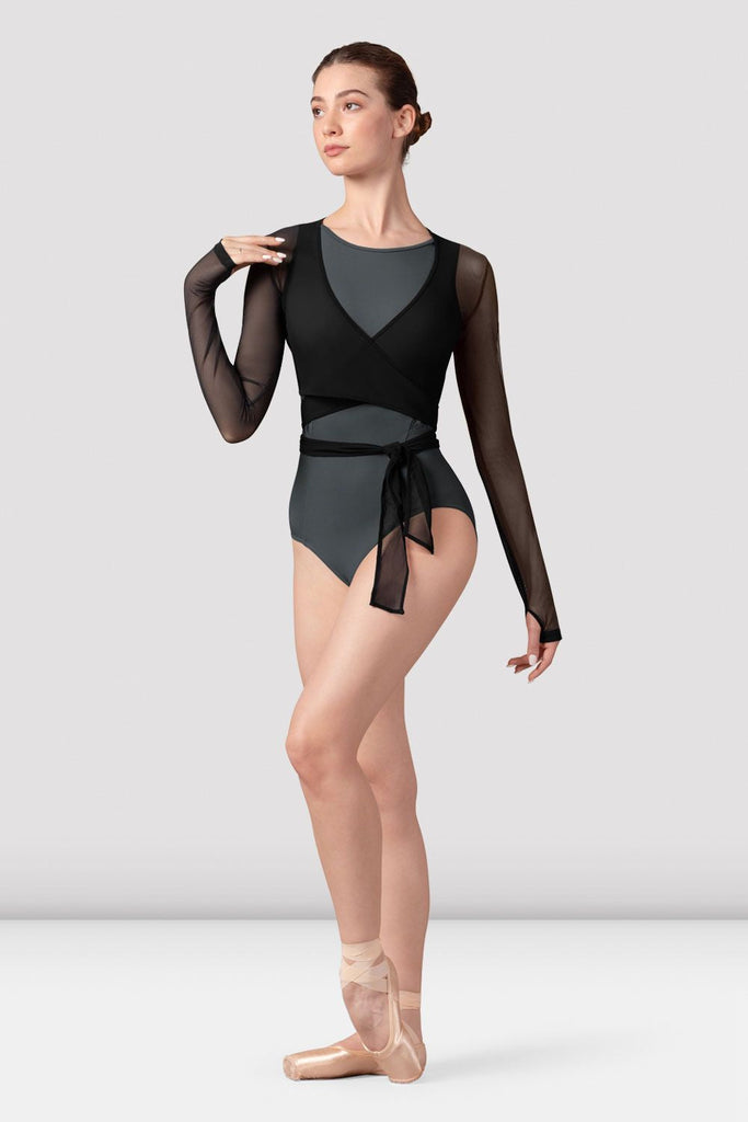 Ladies Bethan Mesh Wrap Top - BLOCH UK