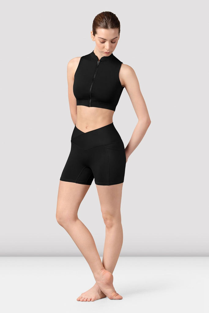 Ladies Alix Zip Front Crop Top - BLOCH UK